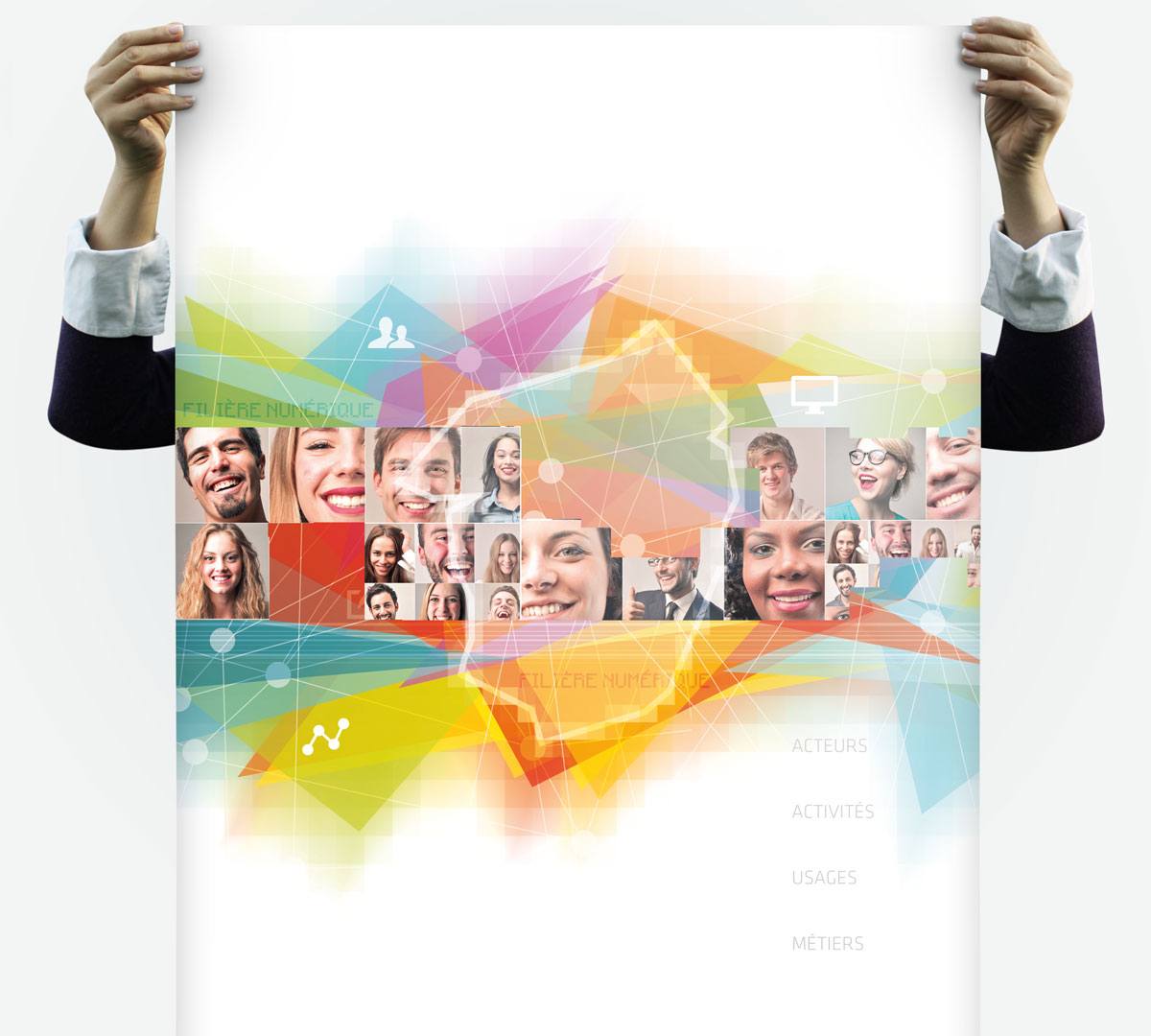 Affiche Filière numérique Cédric Communal graphiste Affiche Filière numérique Cédric Communal graphiste