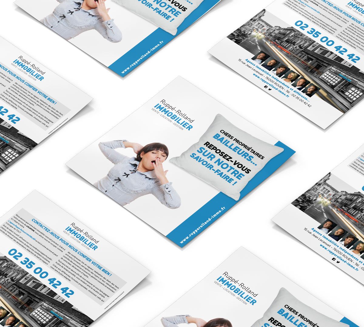 Ruppé-Rolland immobilier flyer Communal Graphiste Ruppé-Rolland immobilier flyer Communal Graphiste